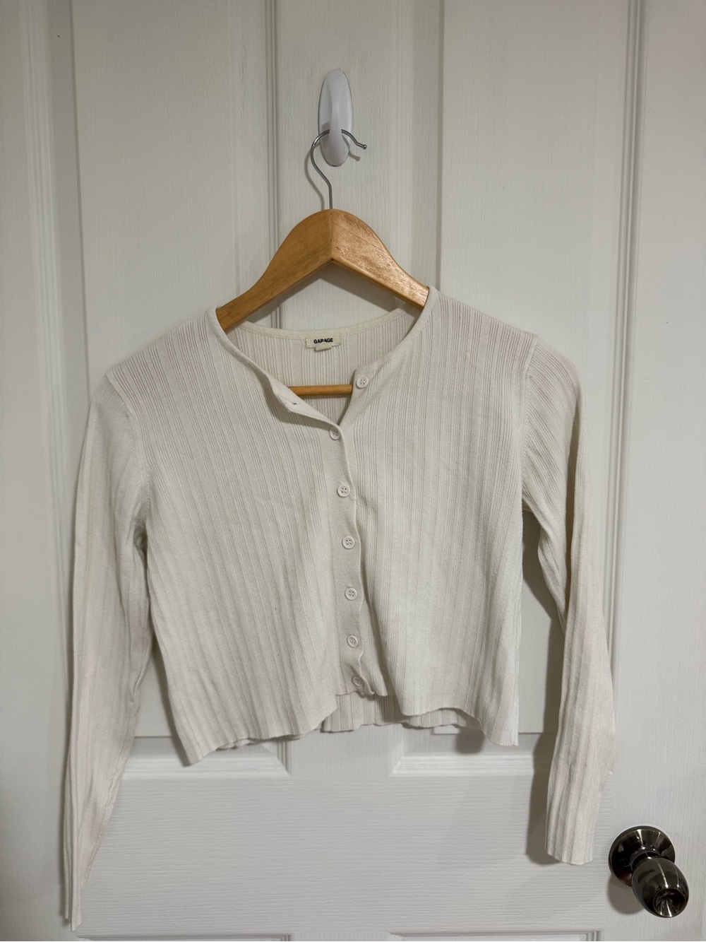 Garage - Ribbed Long Sleeve Button-Front Tee
